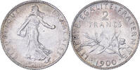 Frankreich 2 Francs Semeuse, Paris, Silber, SS+, Gadoury:532, KM:845.1 -