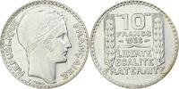 Frankreich 10 Francs Münze, Paris, VZ+, Silber, KM:878, Gadoury:801 -