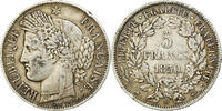 Frankreich 5 Francs Cérès, Strasbourg, Silber, SS, Gadoury:719 -