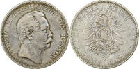 Grand Duchy of Hessen 5 Mark Grand Duchy of Hessen-Darmstadt, Ludwig III, Darmstadt, Silber -