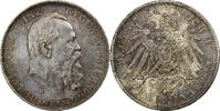 Deutsch Staaten 5 Mark BAVARIA, Luitpold, Munich, Silber, SS+, KM:999 -
