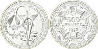 West African States 500 Francs Münze, Paris, VZ+, Silber, KM:7 -