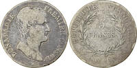 Frankreich 5 Francs Münze, Napoléon I, Bordeaux, SGE+, Silber -