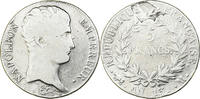 Frankreich 5 Francs Napoleon I, An 13, 1805 M, Toulouse, Silber, KM:662.10 -