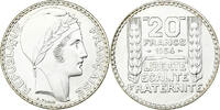 Frankreich 20 Francs Münze, Turin, Paris, VZ, Silber, KM:879 -