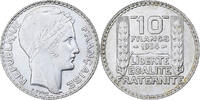 Frankreich 10 Francs Münze, Turin, Paris, SS+, Silber, KM:878 -