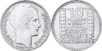 Frankreich 10 Francs Münze, Turin, Paris, VZ, Silber, KM:878 -