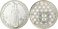 Portugal 1000 Escudos Münze, Lisbon, UNZ, Silber, KM:696 -