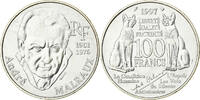 Frankreich 100 Francs Münze, André Malraux, Paris, VZ, Silber -