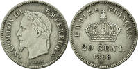 Frankreich 20 Centimes Münze, Napoleon III, Napoléon III, Strasbourg -
