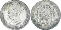 Spanien Peseta Münze, Alfonso XIII, Madrid, S+, Silber, KM:691 -