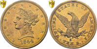 Vereinigte Staaten $10, Eagle 1844 O Coronet Head, New Orleans, Gold AU58