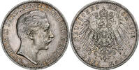 Deutsch Staaten 3 Mark PRUSSIA, Wilhelm II, Berlin, Silber, VZ, KM:527 -