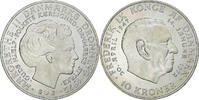 Dänemark 10 Kroner Margrethe II, Copenhagen, Silber, UNZ, KM:858 -