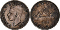 Kanada Dollar George VI, Royal Canadian Mint, Silber, SS, KM:37 -