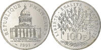 Frankreich 100 Francs Panthéon, Paris, Silber, UNZ, KM:951.1 -