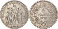 Frankreich 5 Francs Hercule, Paris, Petit A, Silber, S+, Gadoury:745a -