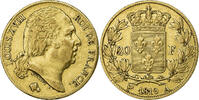 Frankreich 20 Francs Louis XVIII, Paris, Gold, SS+, Gadoury:1028 -