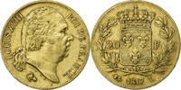 Frankreich 20 Francs Louis XVIII, Bayonne, Gold, SS+, Le Franc:F.519 -