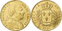 Frankreich 20 Francs Louis XVIII, Paris, Gold, VZ+, Gadoury:1026 -