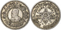 Marokko 500 Francs Mohammed V, Paris, Silber, SS+, KM:54 -