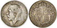 Großbritannien 1/2 Crown George V, London, Silber, SS, KM:818.1 -