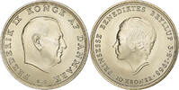 Dänemark 10 Kroner Frederik IX, Copenhagen, Silber, UNZ, KM:857 -