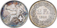 Schweiz 2 Francs 1862 B Bern, Silber, VZ+, KM:10a