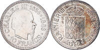 Monaco 10 Francs Rainier III, Paris, Silber, VZ, KM:146 -