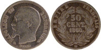 Frankreich 50 Centimes Münze, Napoleon III, Napoléon III, Strasbourg -