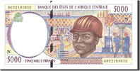 Zentralafrikanische Staaten 5000 Francs Geldschein, Undated, KM:504Nf -