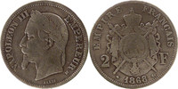 Frankreich 2 Francs Münze, Napoleon III, Napoléon III, Strasbourg, S+ -