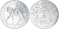 Großbritannien 25 New Pence Münze, Elizabeth II, VZ, Kupfer-Nickel -