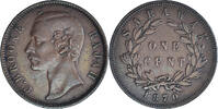 Sarawak Cent Münze, Charles J. Brooke, Heaton, SS+, Kupfer, KM:6 -
