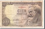 Spanien 100 Pesetas Geldschein, 1946-02-19, KM:131a, S -