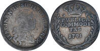 Italien Staaten 3 Tornesi Münze, NAPLES, Ferdinando IV, Naples, S -