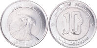 Algeria 10 Dinars Münze, Algiers, SS, Bi-Metallic, KM:124 -
