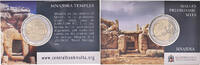 Malta 2 Euro Coin Card MNAJDRA TEMPLES.BU, STGL, Bi-Metallic -