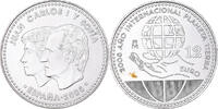 Spanien 12 Euro International Year of Planet Earth, Madrid, UNZ, Silber -