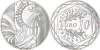 Frankreich 10 Euro Coq, UNZ, Silber, Gadoury:EU727 -