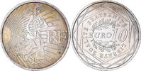 Frankreich 10 Euro Paris, SS+, Silber, KM:1580 -