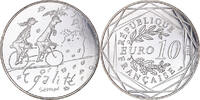 Frankreich 10 Euro Egalité, Sempé, UNZ, Silber, Gadoury:EU718 -