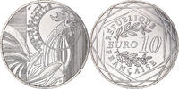 Frankreich 10 Euro Coq, VZ, Silber, Gadoury:EU727 -