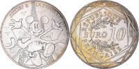 Frankreich 10 Euro Mickey aux pieds de la Dame de fer, STGL, Silber -