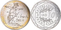 Frankreich 10 Euro Liberté Hiver Sempé, Paris, UNZ, Silber -