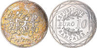 Frankreich 10 Euro Fraternité, UNZ, Silber, Gadoury:EU719 -