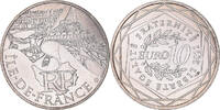 Frankreich 10 Euro Ile de France, Paris, UNZ, Silber, KM:1739 -