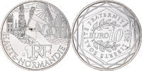 Frankreich 10 Euro Paris, Haute-Normandie, SS+, Silber, Gadoury:EU450 -
