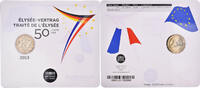 Frankreich 2 Euro 50 ans du traité de l'Élysée, Monnaie de Paris, BU -
