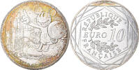 Frankreich 10 Euro Mickey -Guyane, VZ, Silber -